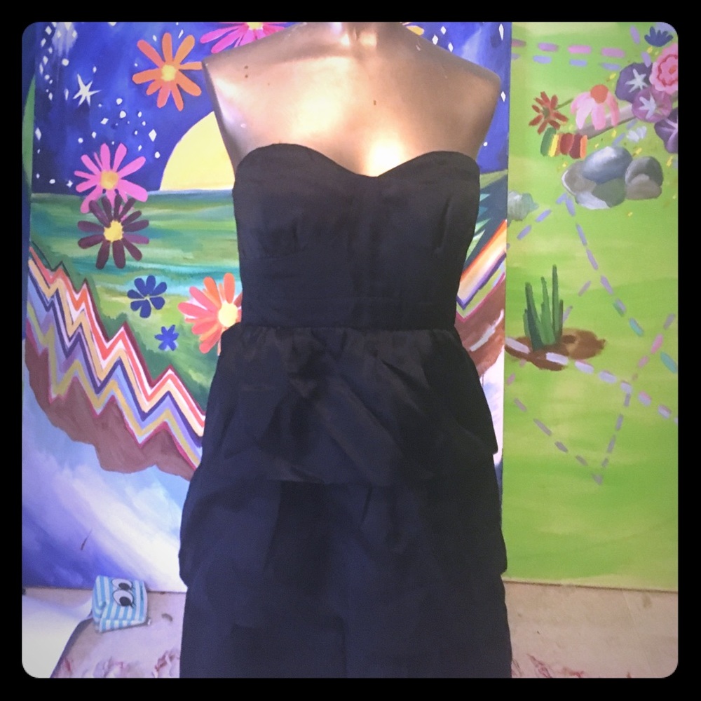 J.Crew Collection 100% Silk Tiered Soiree Vintage Vibes Party Dress LBD 6